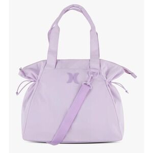 Hurley‎ Horizon Shopper Tote Bag Lavender Drawstring Side Crossbody Strap